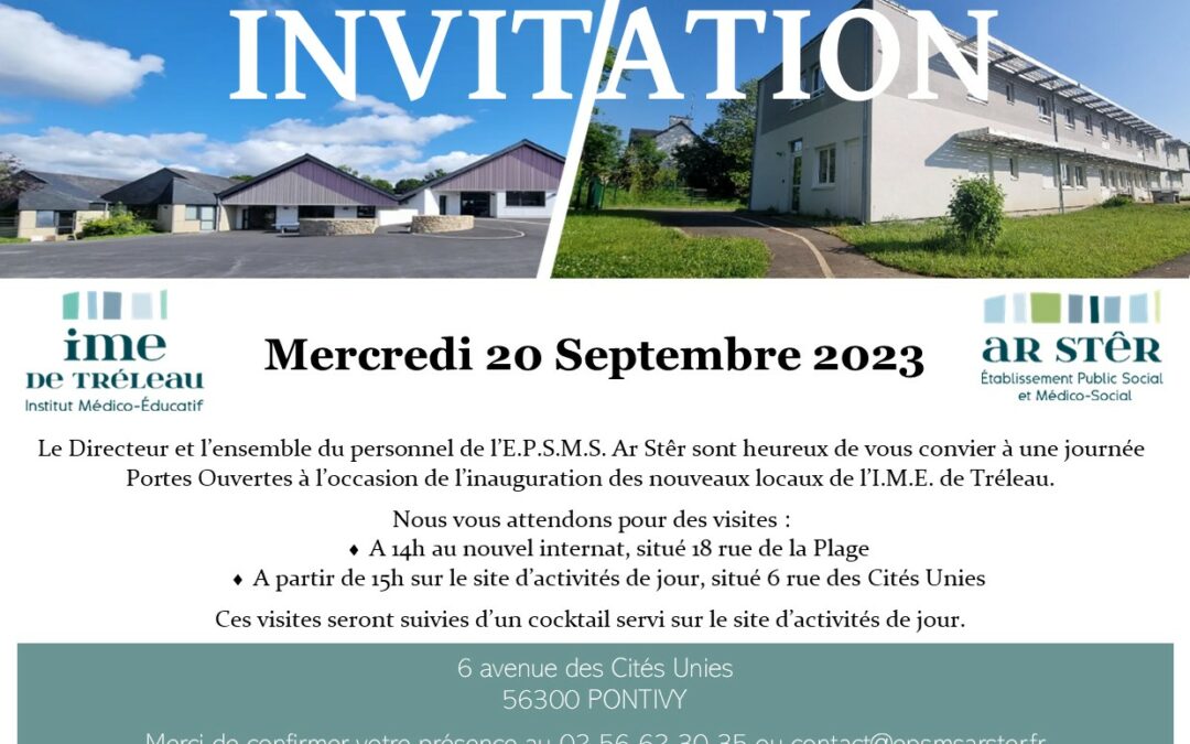 Inauguration des nouveaux locaux de l’I.M.E. de Tréleau Mercredi 20 septembre 2023