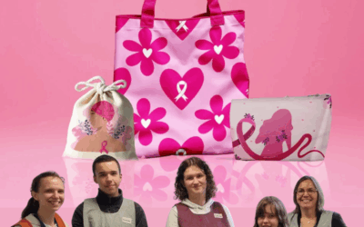 L’atelier couture de l’IME de Tréleau relève le défi solidaire d’Octobre Rose